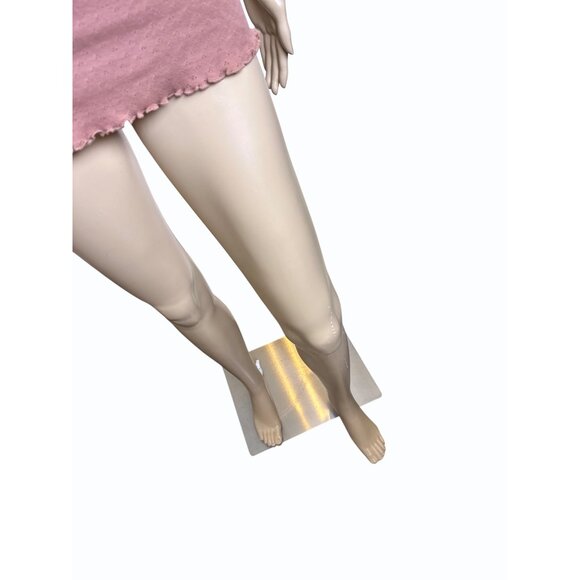 Moda International Pink Lace-Trimmed Camisole Top Medium 100% Cotton Coquette - Picture 3 of 15